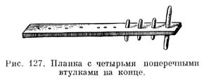 Планка с четырьмя поперечными втулками на конце