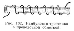 Бамбуковая тростинка с проволочной обмоткой