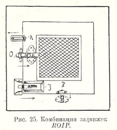 Combination of 4 sliding-bolts ROIP