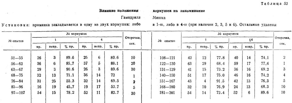 Влияние положения кормушек на запоминание, гамадрилл Мишка