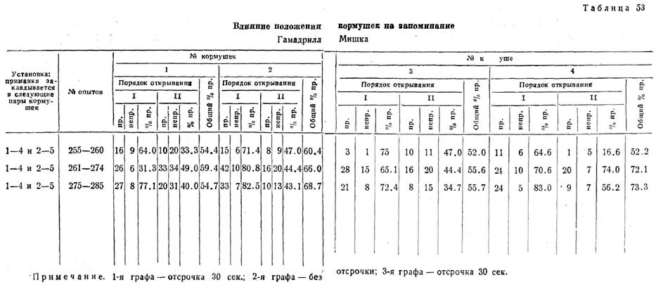 Влияние положения кормушек на запоминание, гамадрилл Мишка